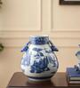Wise Men Blue & White Porcelain Vase