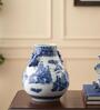 Wise Men Blue & White Porcelain Vase