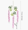 Set Of 12 Pink Plastic 3.7 Wisteria Hanging Artificial Flowers