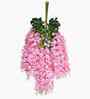 Set Of 6 Pink Plastic 3.7 Wisteria Hanging Artificial Flowers