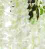 Set Of 12 White Plastic 3.7 Wisteria Hanging Artificial Flowers