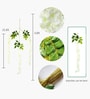 Set Of 6 White Plastic 3.7 Wisteria Hanging Artificial Flowers