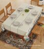 Wisteria off white Floral Sicilia Table Cover ( 6 Seater  )