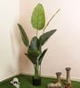 Green Artificial Banana Floor Plant with Black Pot