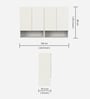 with Shelf Set of 2 Kichen Cabinet White