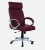 Wiwneags High Back Executive Chair In Maroon Colour