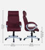 Wiwneags High Back Executive Chair In Maroon Colour