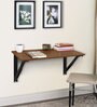 Wizard Wall Mounted Table in Acacia Dark Finish