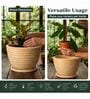 WKTR Beige 18 Inch German Polymer Round Plant Container with Saucer
