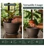 WKTR Choco Brown 18 Inch German Polymer Round Plant Container with Saucer