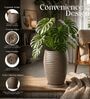 WKTR Choco Brown 18 Inch German Polymer Tall Round Plant Container with Saucer