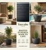 WKTR Grey 18 Inch German Polymer Round Plant Container with Saucer