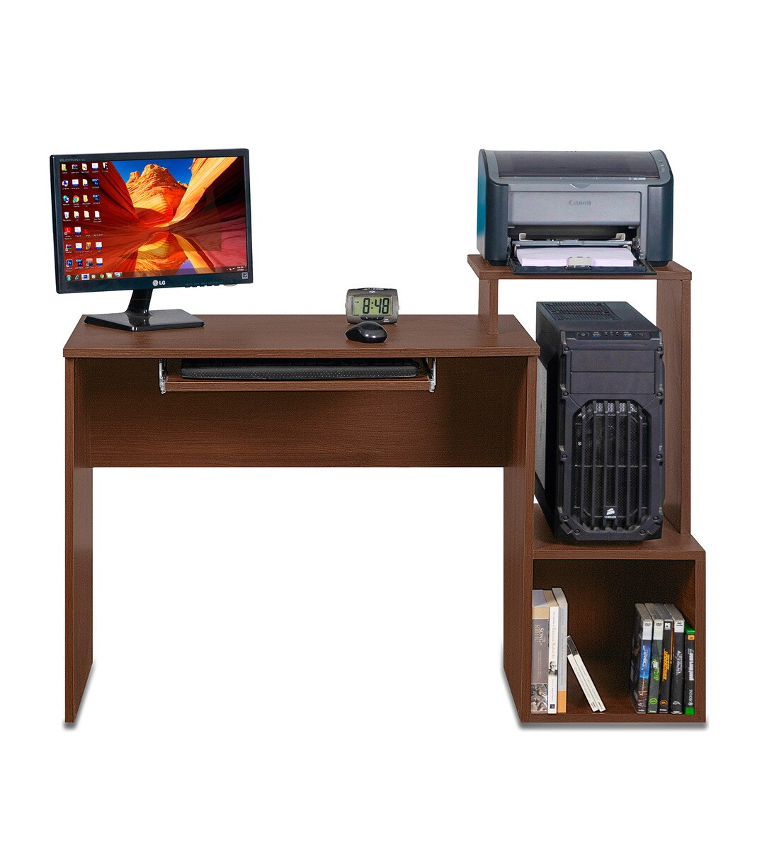 Buy Wonder Computer Table in Acacia Dark Finish by Delite kom Online ...