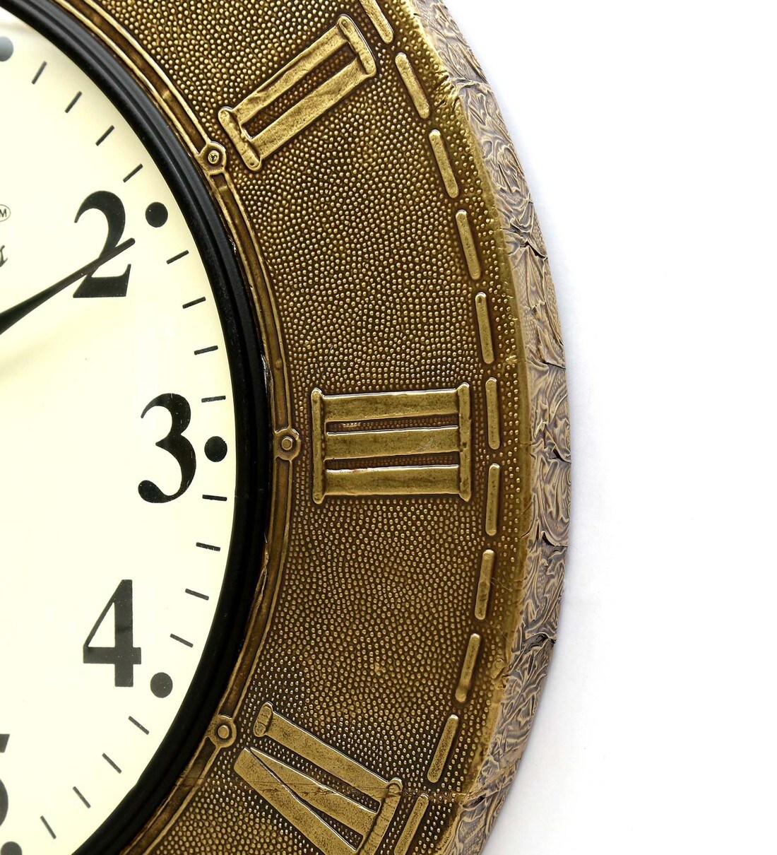 Buy Wooden Brassfitted Round Wall Clock By Craft Tree Online Vintage