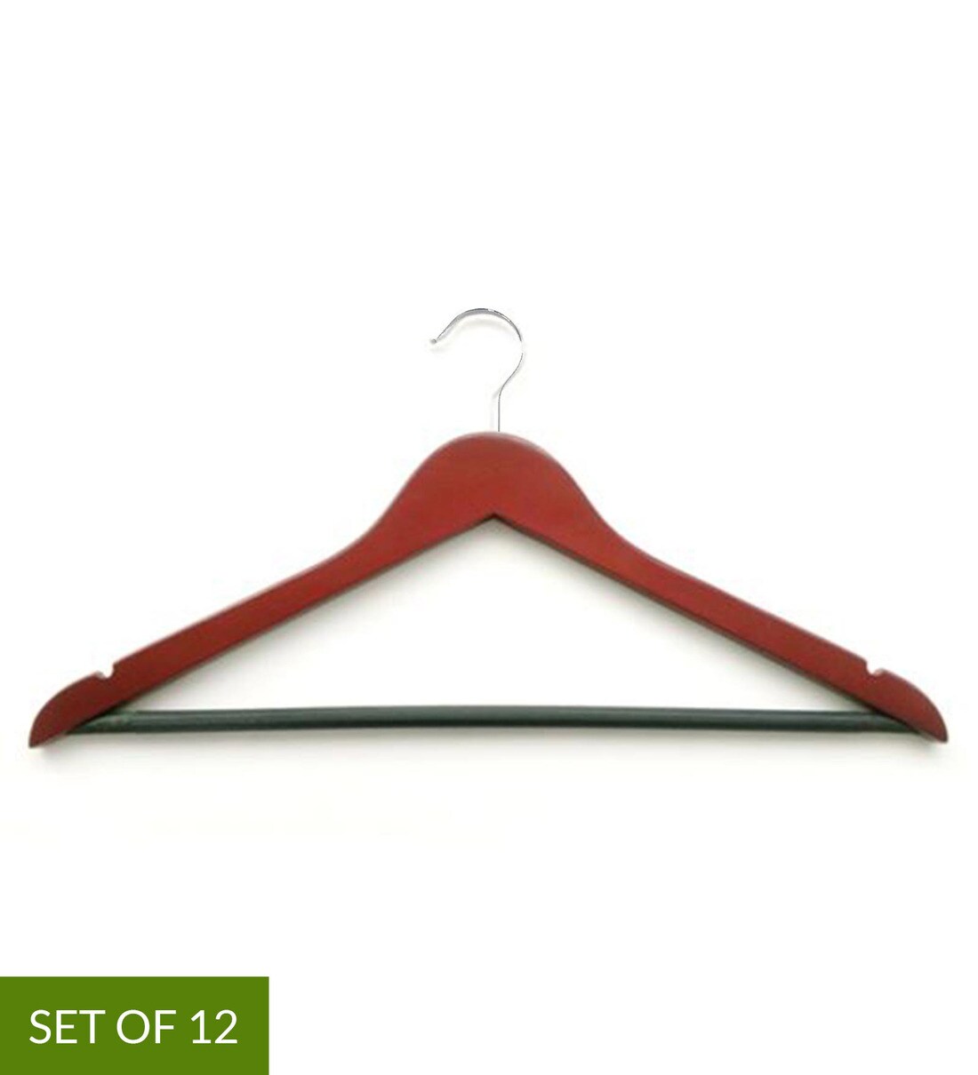Buy Wooden Brown Hanger, Set of 12 by Bonita Online Hangers