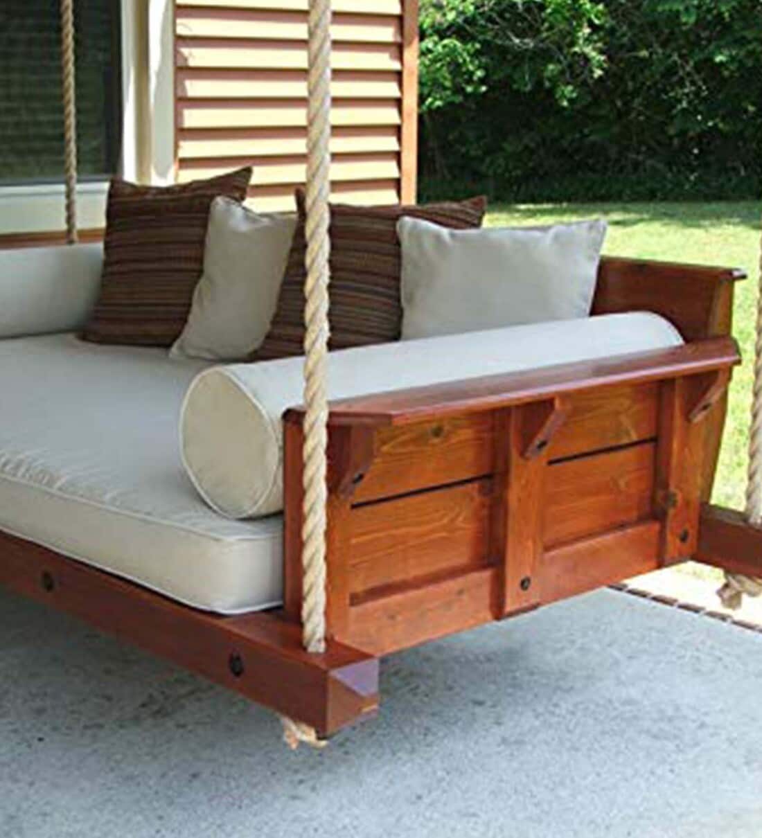 Buy Solid Wood Swing in Brown Colour by AD Online Swings