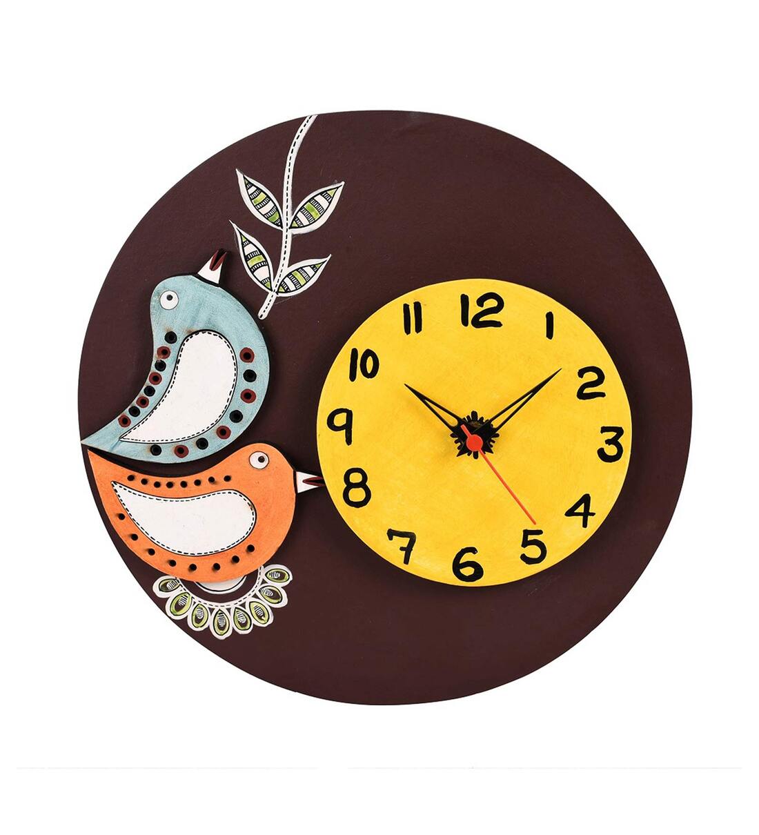 Buy Wooden Wall Clock In Brown By Aakriti Art Creations Online