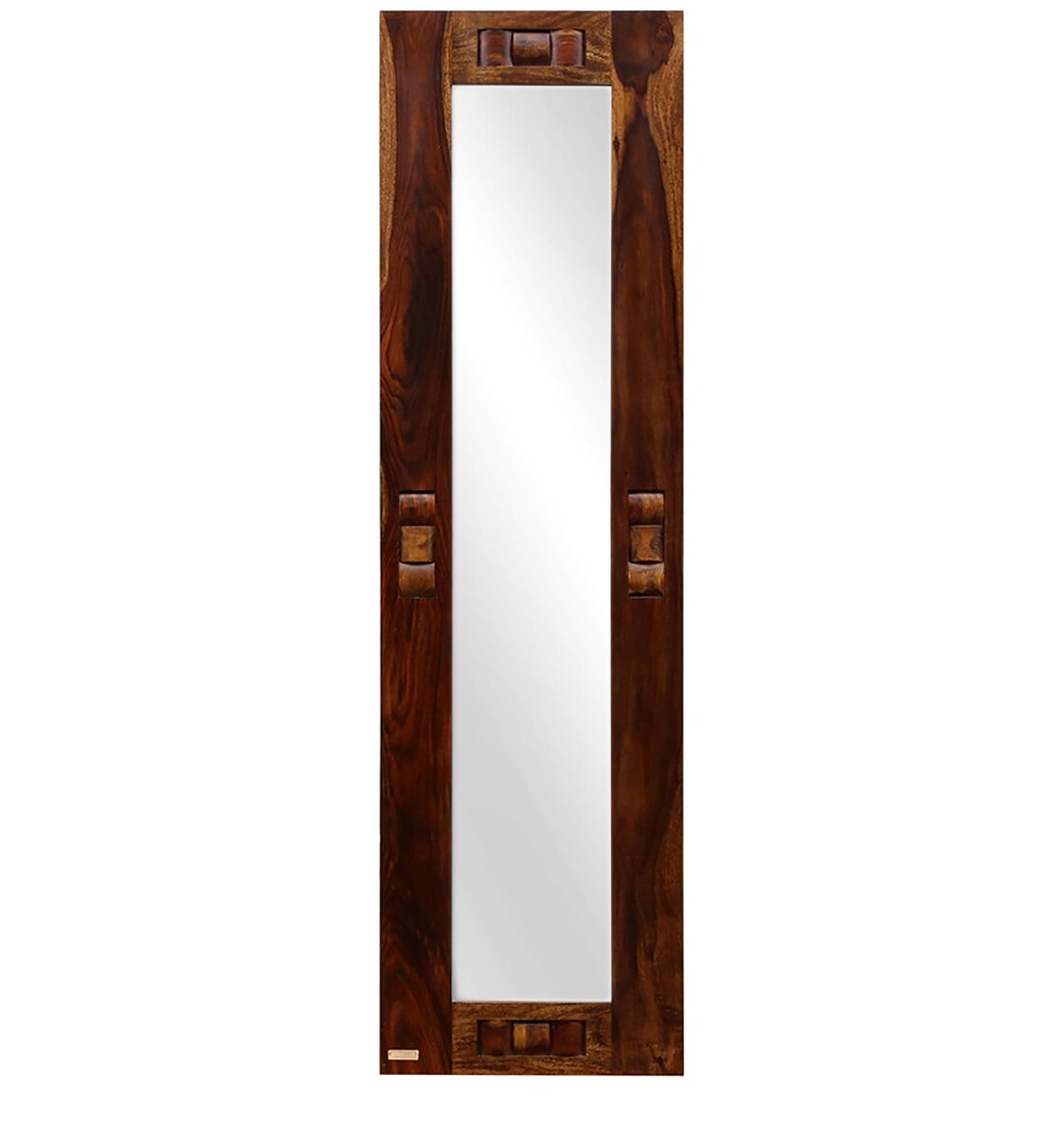 Buy Sheesham Wood Full Length Mirror in Brown colour Woodsworth By