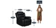 Wonderell Electric Recliner Set (3+1+1) In Black Colour