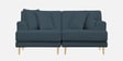 Woody Fabric 2 Seater Sofa In Cobalt Blue Colour Woody Fabric 2 Seater Sofa In Cobalt Blue Colour