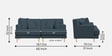 Woody Fabric 2 Seater Sofa In Cobalt Blue Colour Woody Fabric 2 Seater Sofa In Cobalt Blue Colour