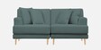 Woody Fabric 2 Seater Sofa In Pista Green Colour