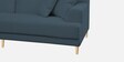 Woody Fabric 3 Seater Sofa In Cobalt Blue Colour