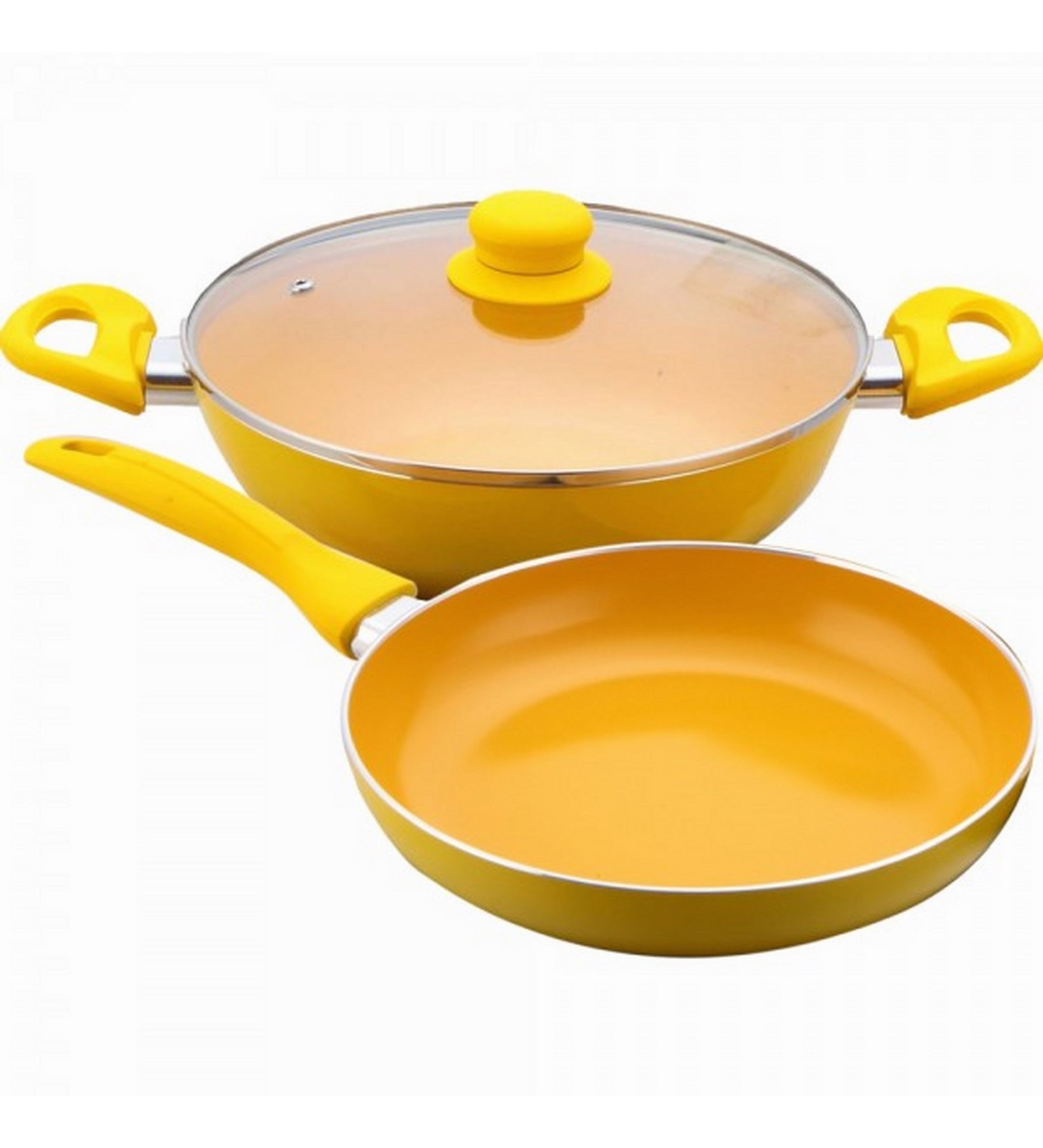 Buy Aluminium Yellow Cookware Set by Wonderchef Online Discontinued
