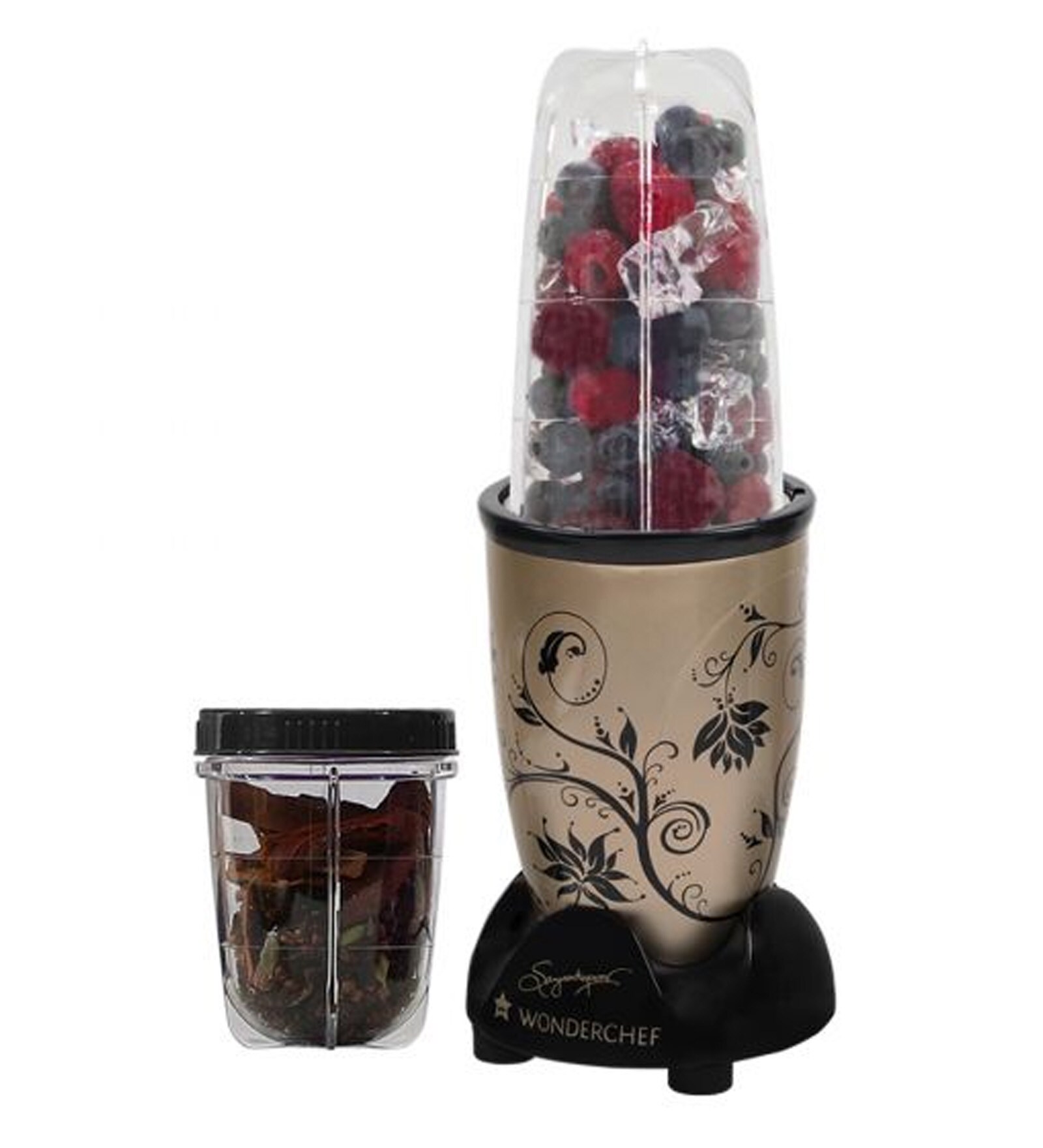 Wonderchef Nutri-blend Champagne with Jar 400 W Mixer Grinder (Champagne, Black, 2 Jars)