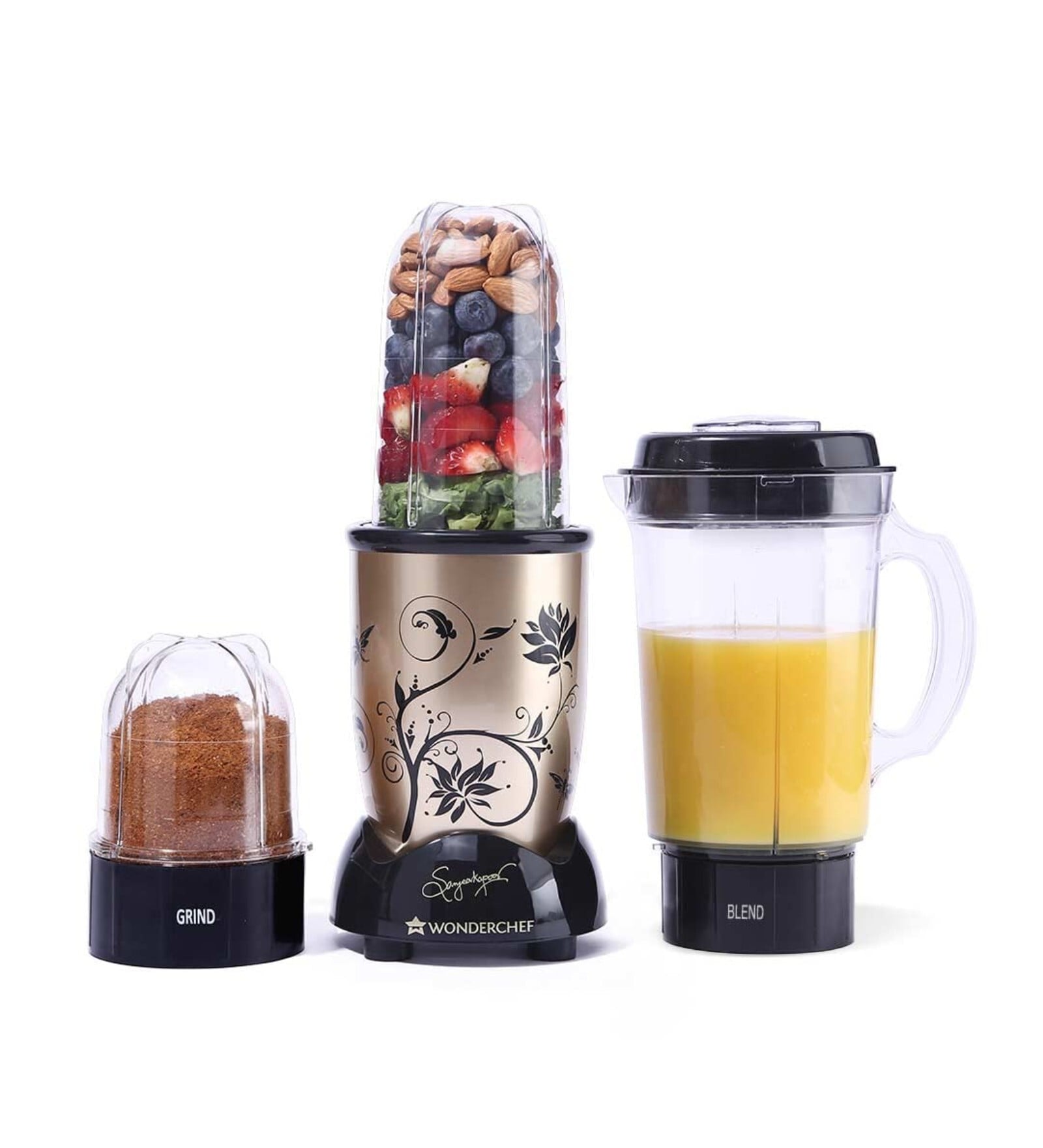 Buy Wonderchef SS Blades 400W 3 Jar Nutri Blend Juicer Mixer Grinder