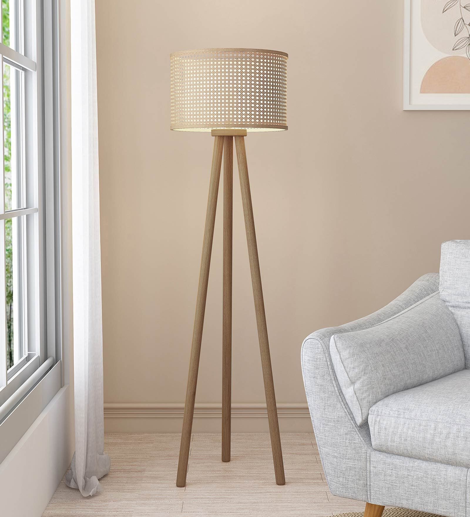 Wood Boho Earth Floor Lamp BY Prava