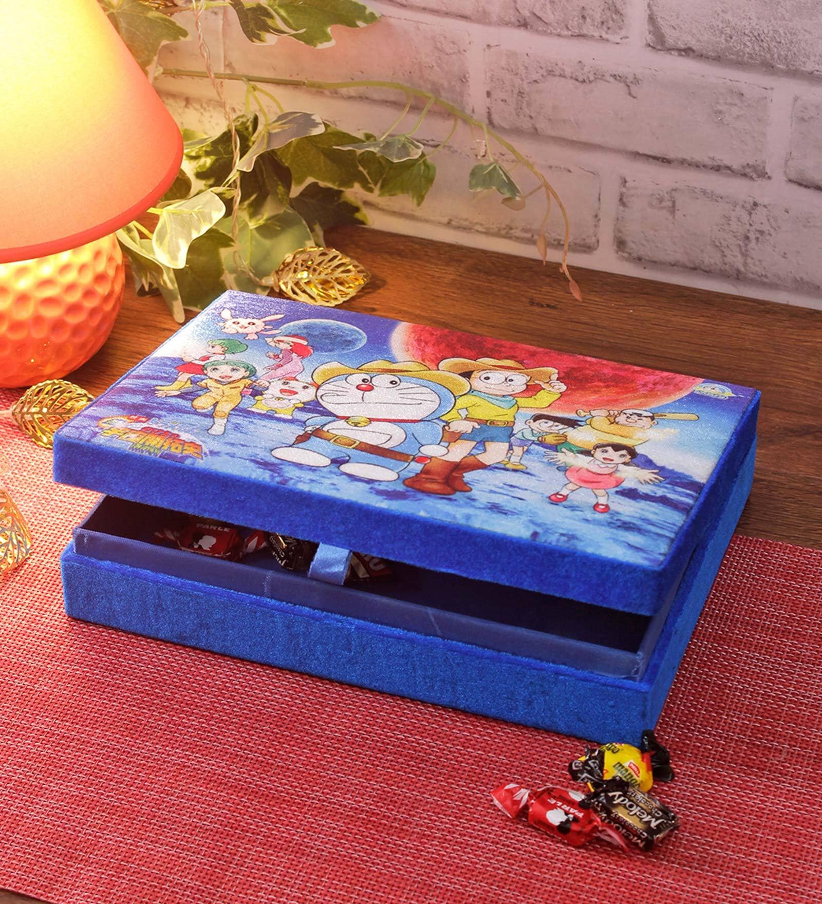 Blue Wooden Storage Decorative Box