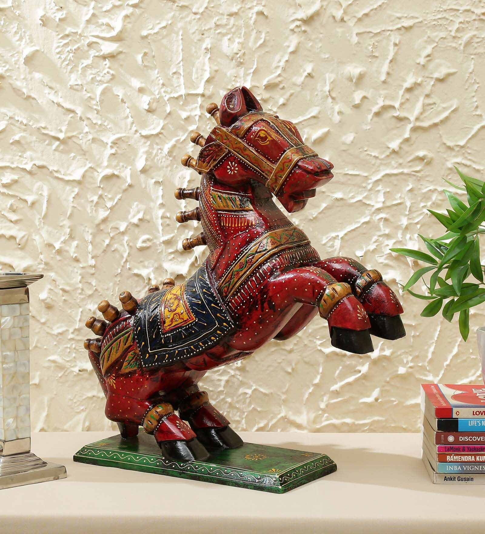 Wooden Animal Figurines In Multicolour