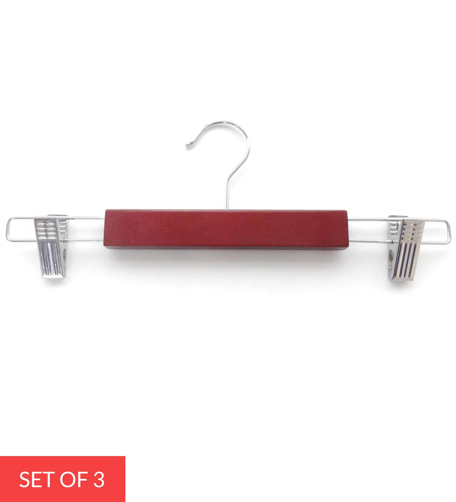 Buy Wooden Brown Skirt Hanger, Set of 3 by Bonita Online Hangers