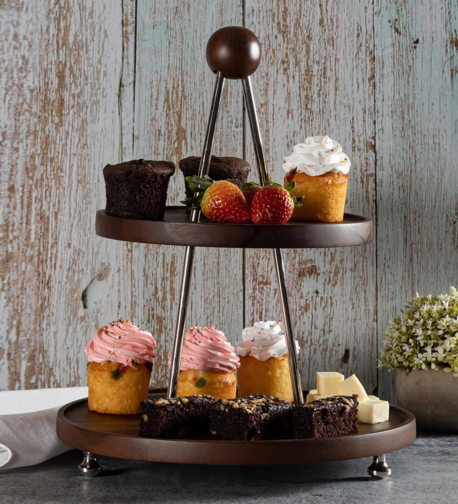 Brown Wooden Appetizer Platters