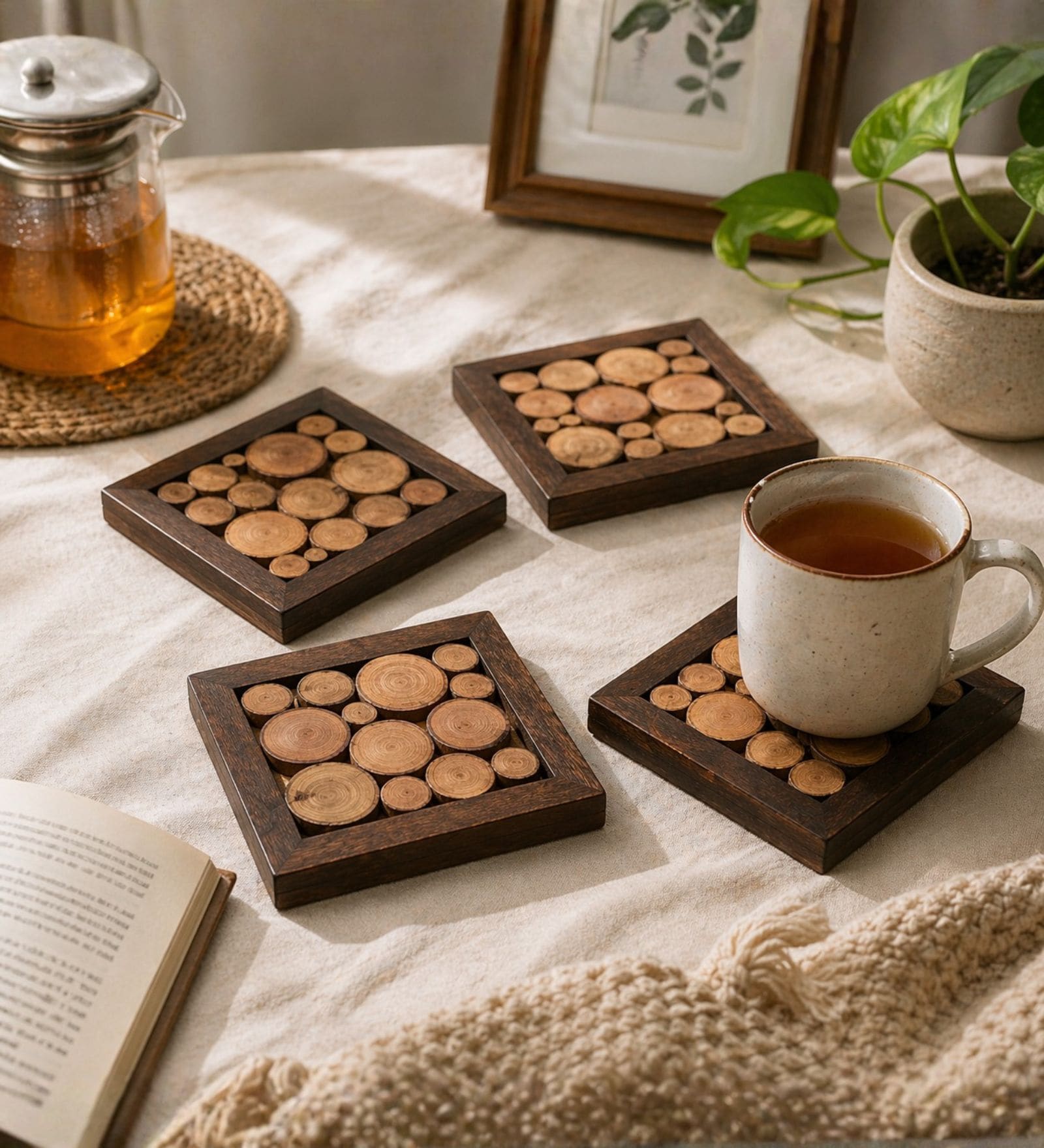 Wooden Coaster Set of 4