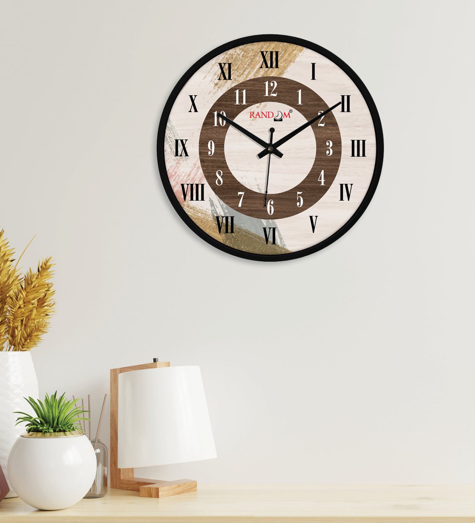 Black MDF Designer Modern Wall Clock