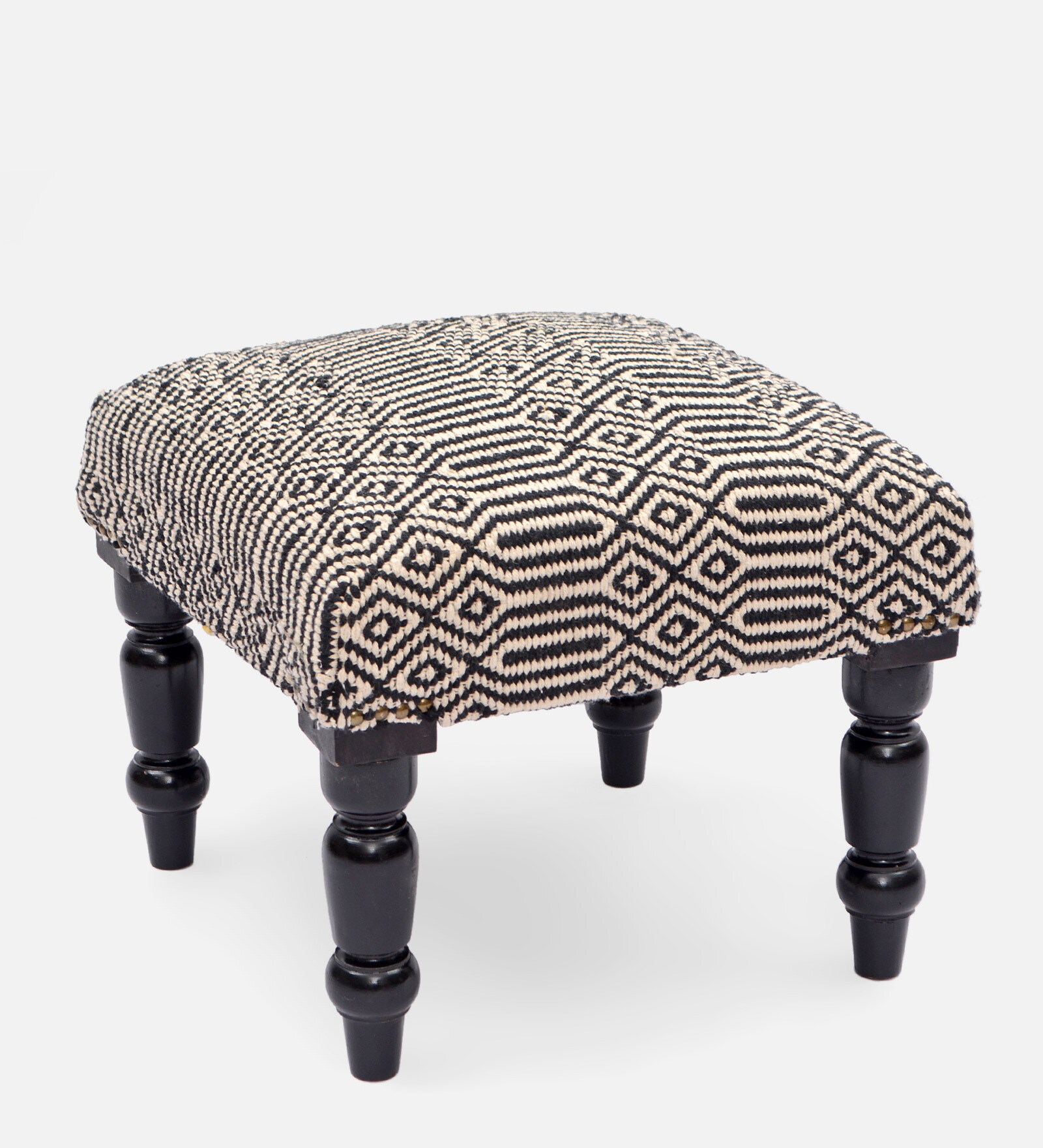 Wooden Foot Stool In Black Colour Wooden Foot Stool In Black Colour