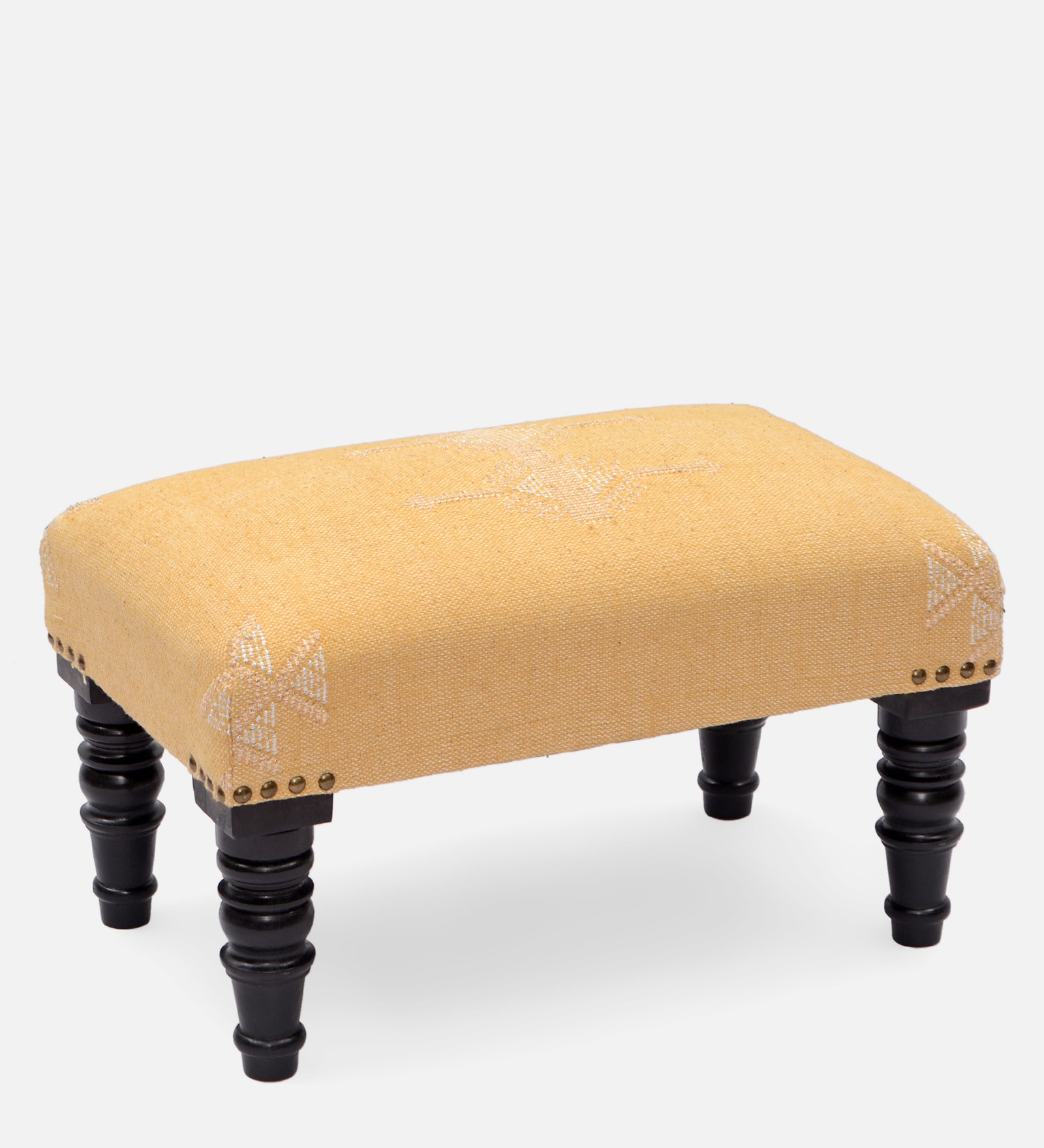 Wooden Foot Stool In Light Orange Colour