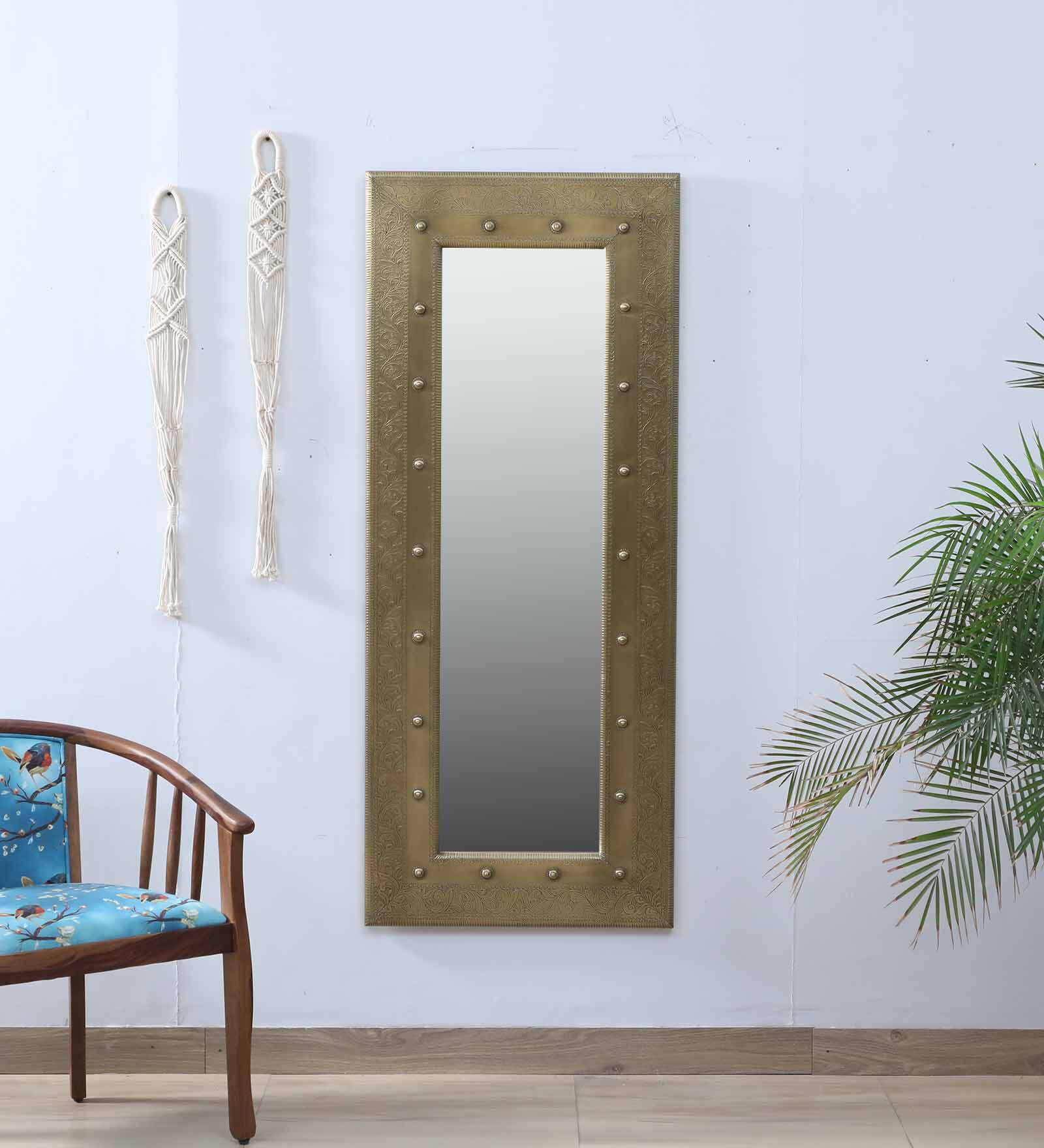 Brass Brass Plating Full Length Mirror