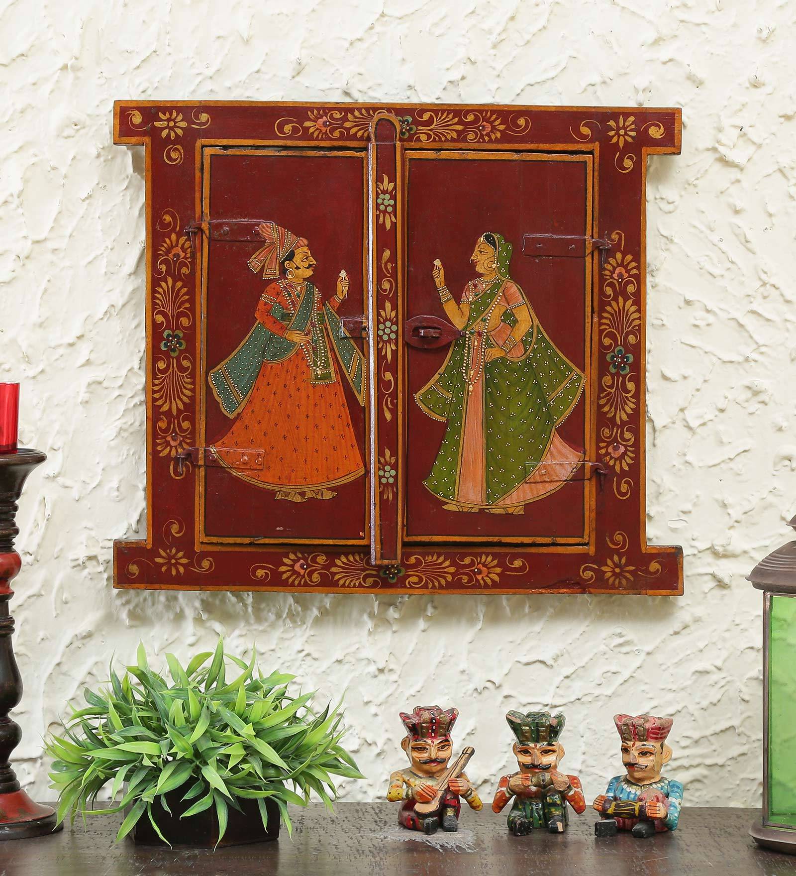 Mughalai Wooden Jharokha in Brown Finish