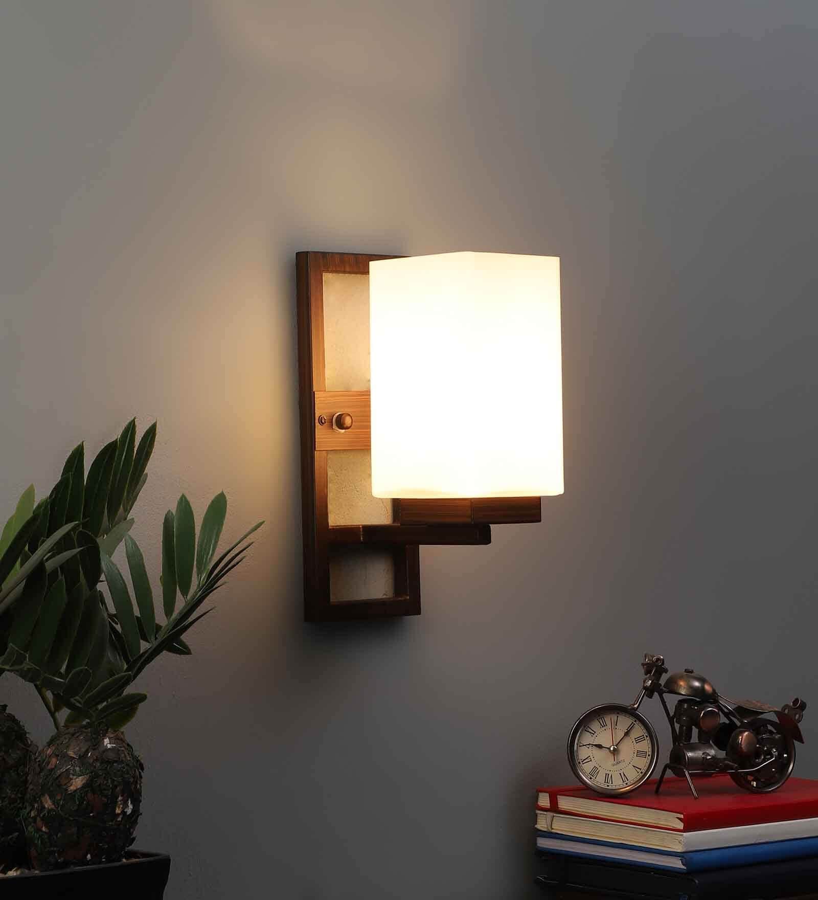 Aphro Metal Flush Mount Wall Light (Brown)