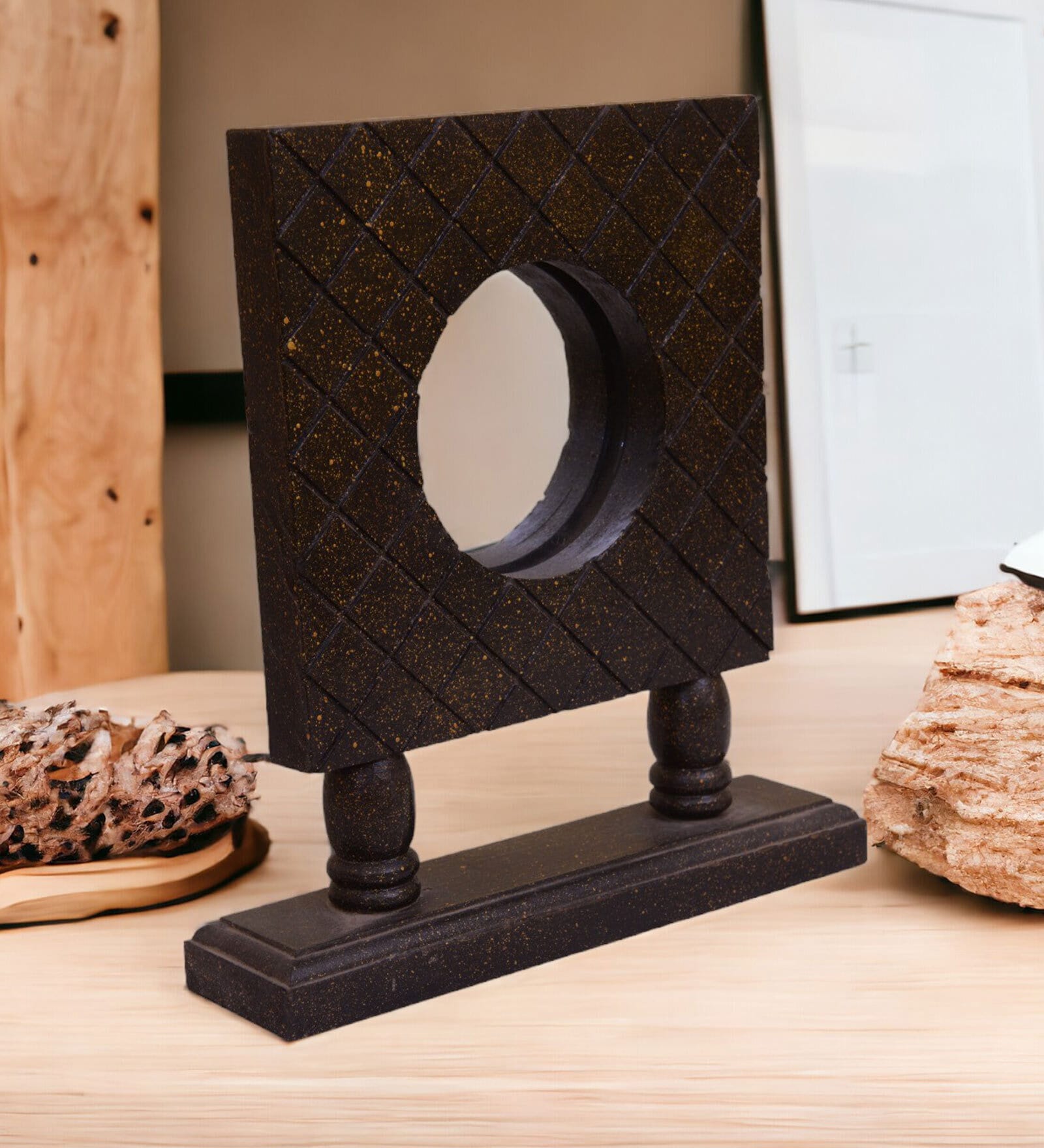 Wooden Multicolour Wood Showpiece