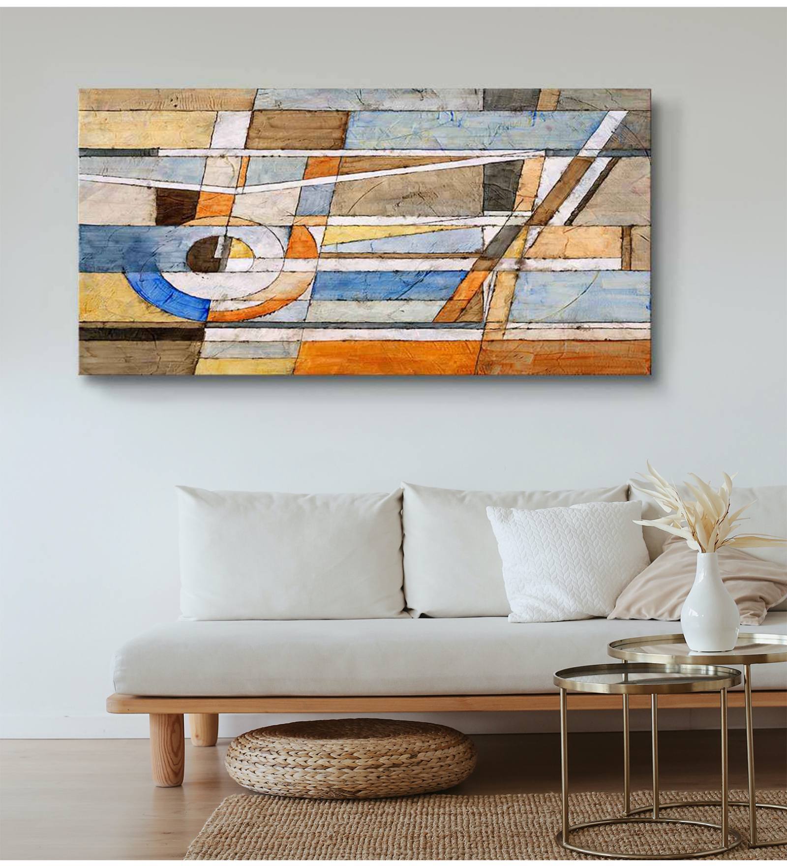 Wooden Stretched Framed Mondrian Canvas Wall Prints