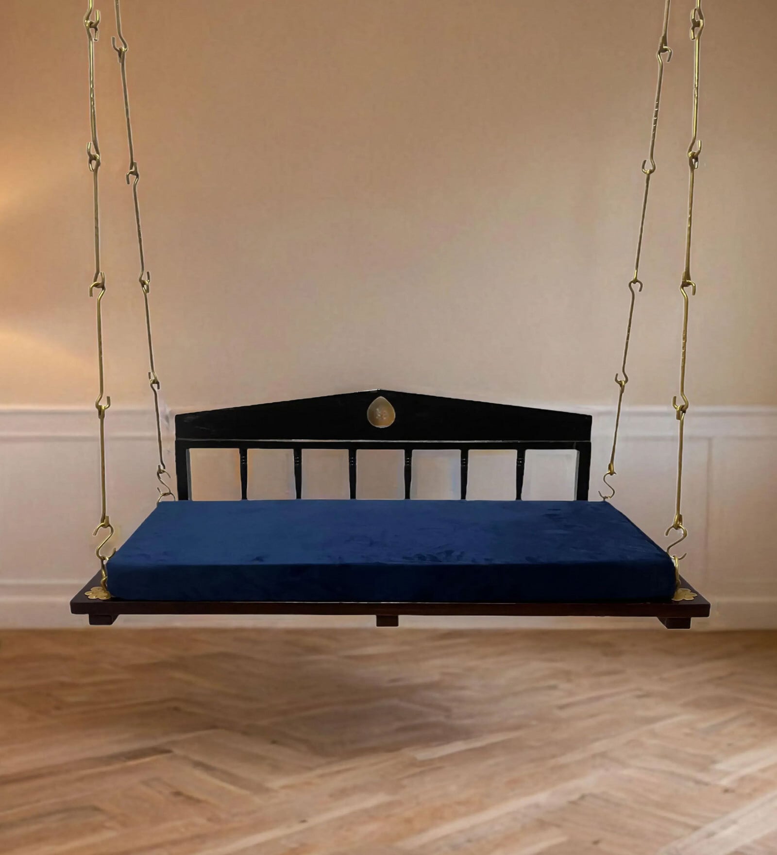 M-59 Teak Wood Swing In Rosewood Finish