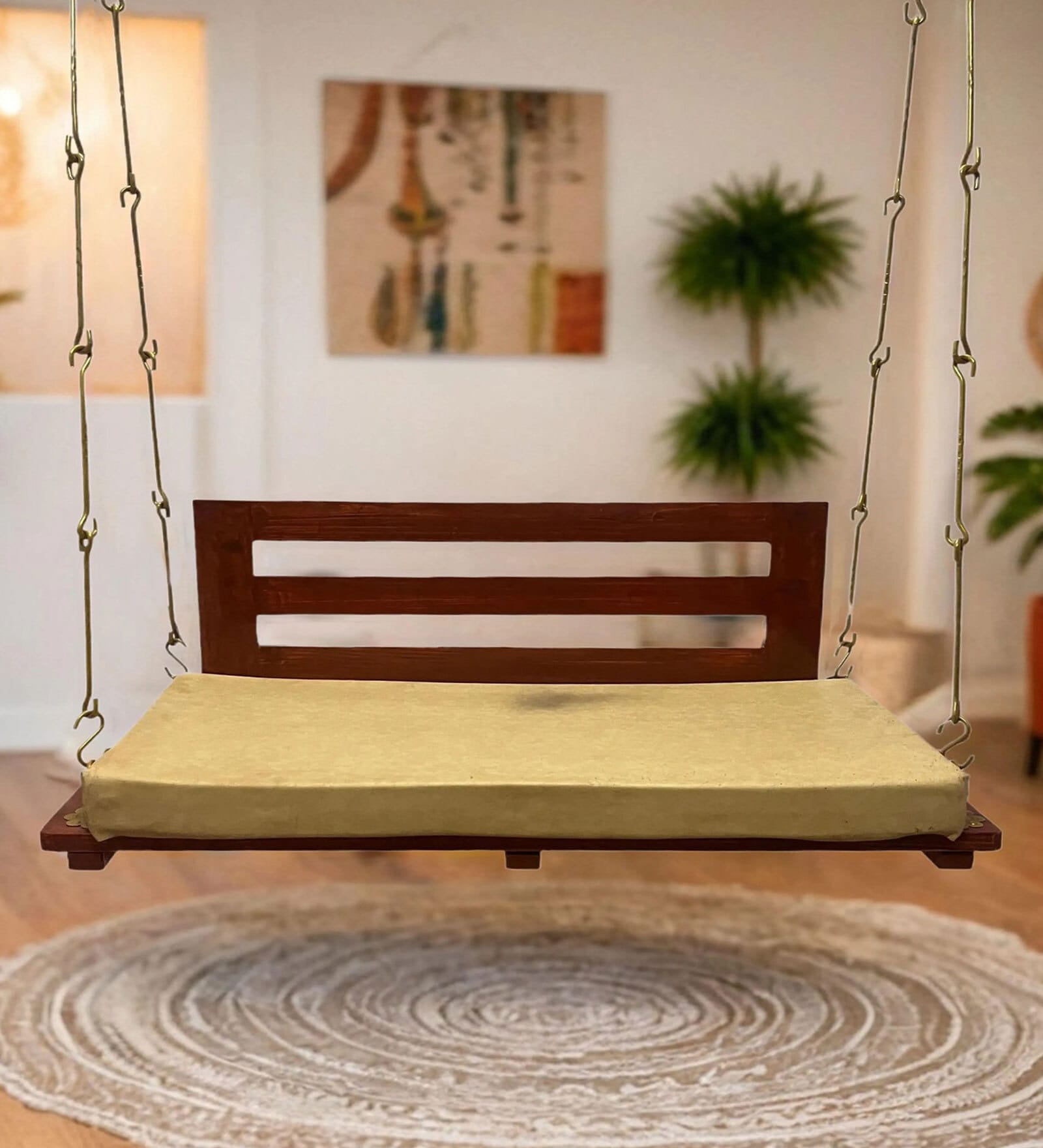 M-69 Teak Wood Swing In Natural Teak Finish