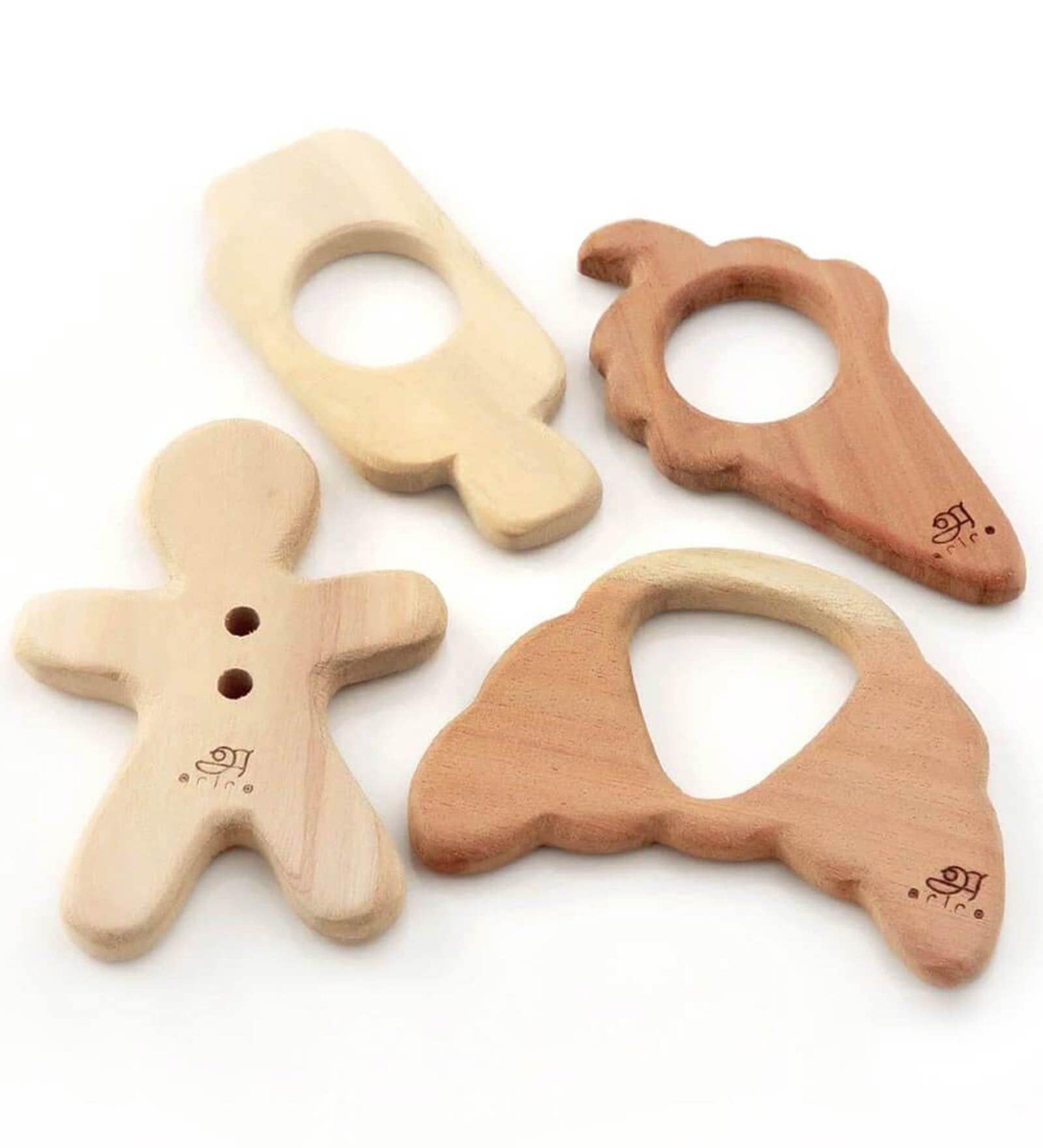 Buy Wooden Teethers-Treats in Natural Finish by Ariro Toys Online - Fun ...