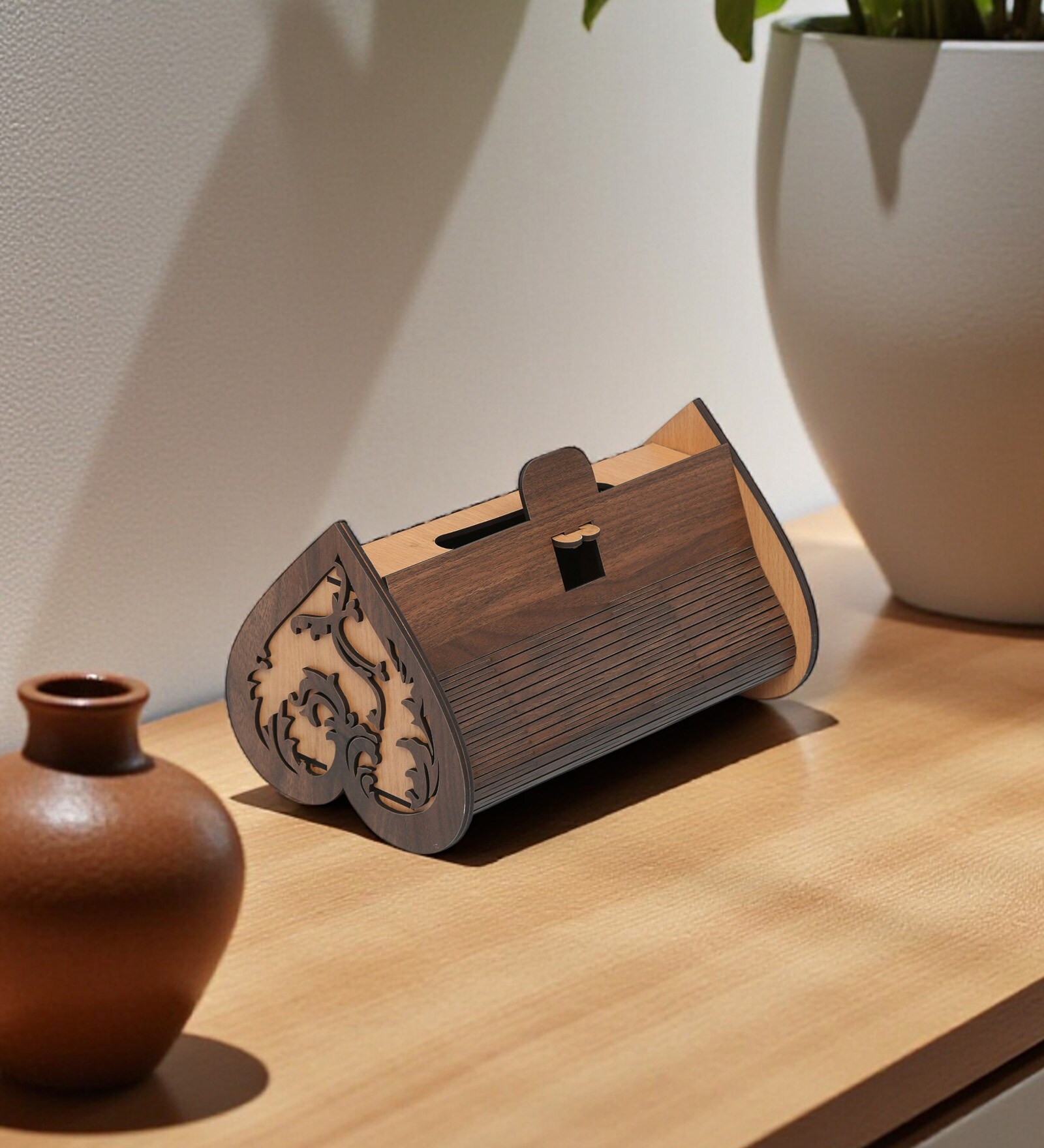 Wooden Tissue Holder