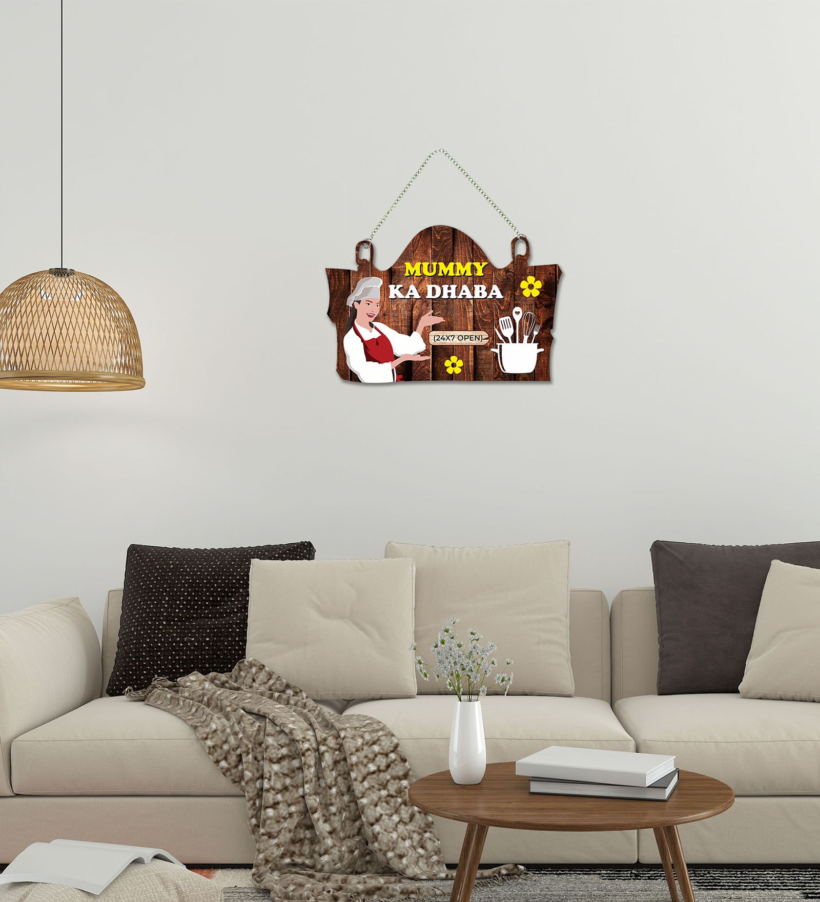 Mummy Ka Dhaba Wooden Wall Hanging