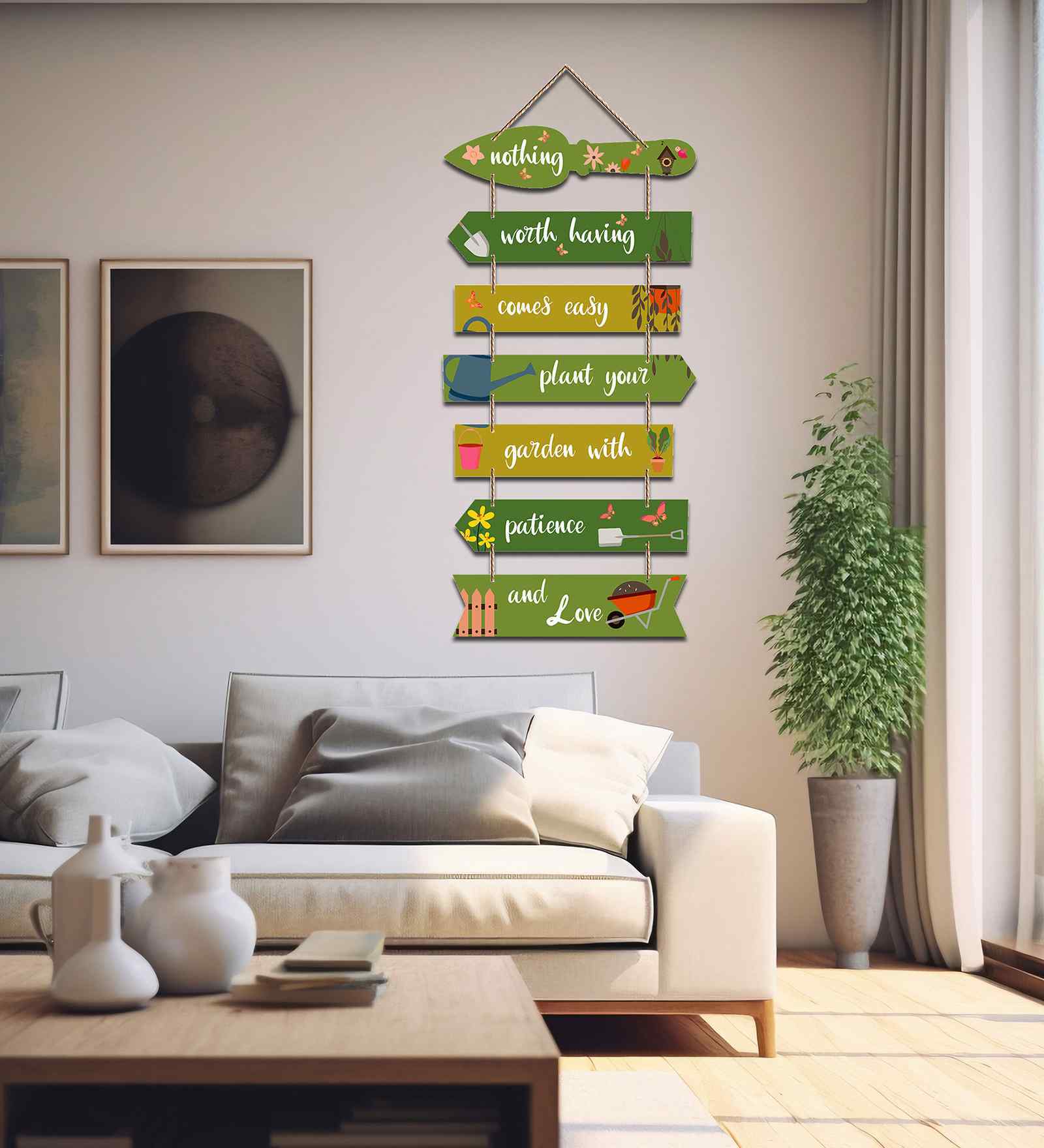 Nothing Worth Having Comes Easy Wooden Wall Hanging